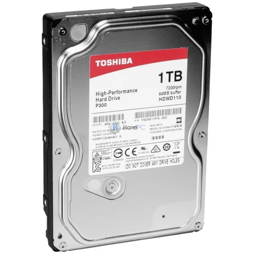 Dysk Toshiba P300 1TB SATA III 7200RPM 64MB cache (HDWD110UZSVA)