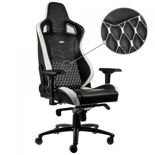 Fotel Dla Gracza Noblechairs EPIC Real Leather Black-White-Red