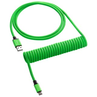 Kabel do klawiatury CableMod Classic Coiled Cable Viper Green (USB-C do USB-A) 1.5m