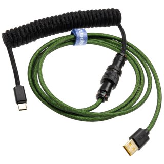 Kabel do klawiatury Ducky Premicord Pine Green (USB Typ C do Typ A) - 1,8M