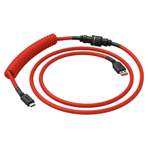 Kabel do klawiatury Glorious Coiled Cable Crimson Red (USB-C do USB-A) 1.37m