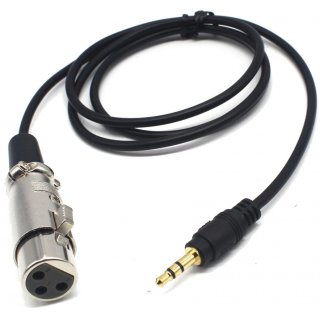Kabel mikrofonowy XLR Żeński - Mini Jack 3.5mm - 1,5m