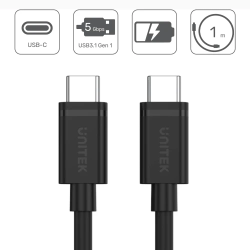 Kabel USB-C - USB-C Unitek Y-C477BK 1m