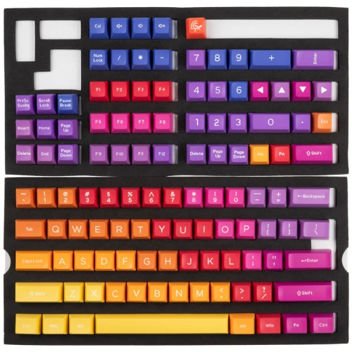 Keycapy Ducky Afterglow ABS Double-Shot Keycap Set, US Layout