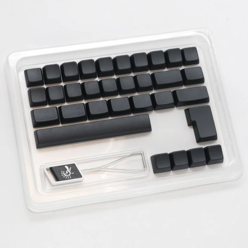 Keycapy Ducky Blank Black PBT Set, MDA-Profil - 133szt