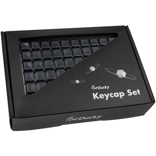 Keycapy Ducky Blank Black PBT Set, MDA-Profil - 133szt