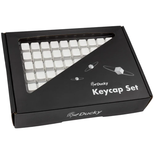 Keycapy Ducky Blank White PBT Set, MDA-Profil - 133szt