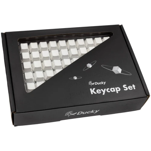 Keycapy Ducky Blank White PBT Set, Cherry-Profil - 133szt