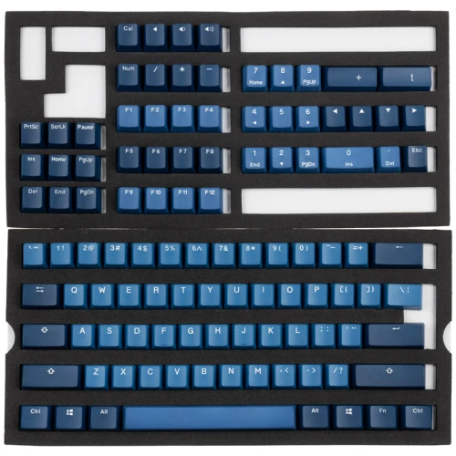 Keycapy Ducky Good In Blue PBT Double-Shot Keycap Set, US Layout
