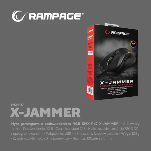 Mysz Rampage SMX-R47 X-JAMMER RGB