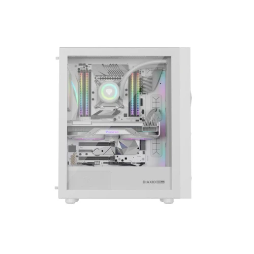 Obudowa Genesis Diaxid 605 ARGB Tempered Glass White