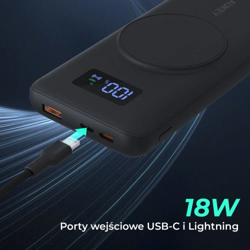Powerbank Aukey PB-WL02I 10000mAh USB-C Lightning MagAir