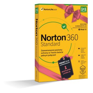Program antywirusowy Norton 360 Standard BOX PL 1 + 1 - device - licencja na rok