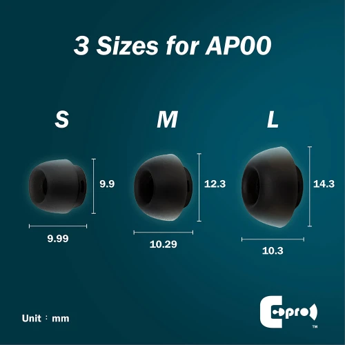 Tipsy do słuchawek dokanałowych ePro Horn-Shaped Tips AP00 L (2 pary)