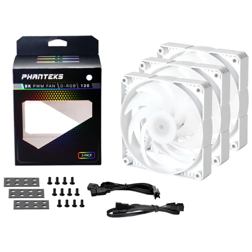 Wentylator Phanteks SK PH-F120SK D-RGB 120mm PWM 3-pack White