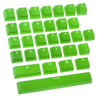 Zestaw gumowych nakładek na klawisze, gumowane do podświetlenia - zielony
