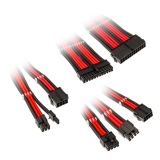 Zestaw przedłużaczy Kolink Core Adept Braided Cable Extension Kit - Black/Red