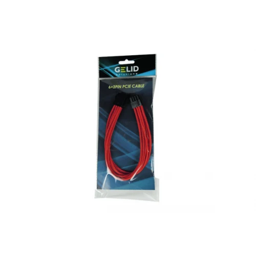 Przedłużacz Gelid PCI-E 6+2pin 30cm czerwony