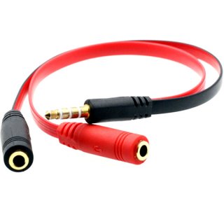 Adapter 3.5mm Minijack Słuchawki Mikrofon XBOX PS4