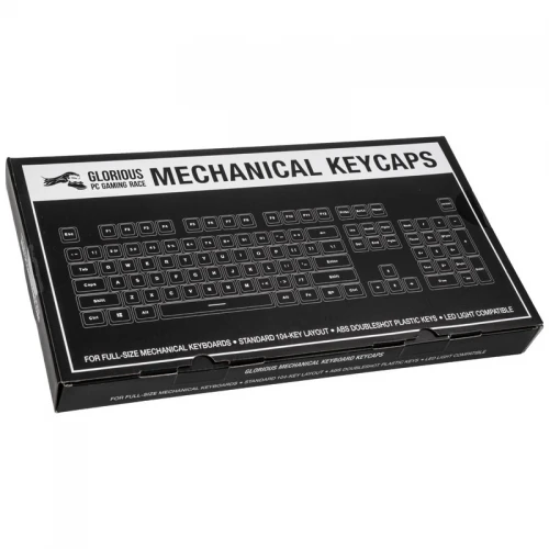 Keycapy nakładki Glorious 104szt Czarne