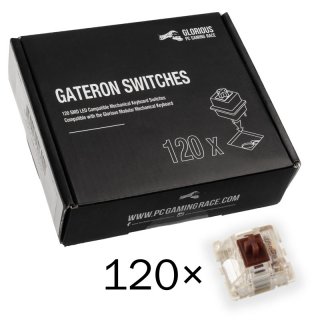 Przełączniki Glorious Gateron Brown 120szt