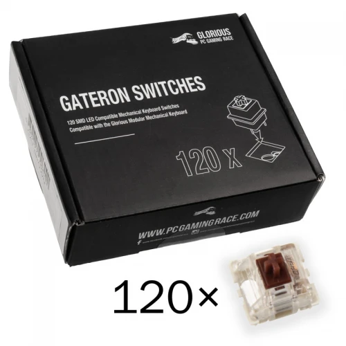 Przełączniki Glorious Gateron Brown 120szt