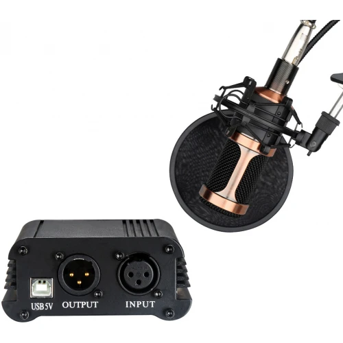 Zasilacz Phantom 48V do mikrofonów XLR