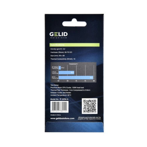 Thermalpad Gelid GP-Ultimate TP-GP04-A 15W/mK 90x50x0.5mm