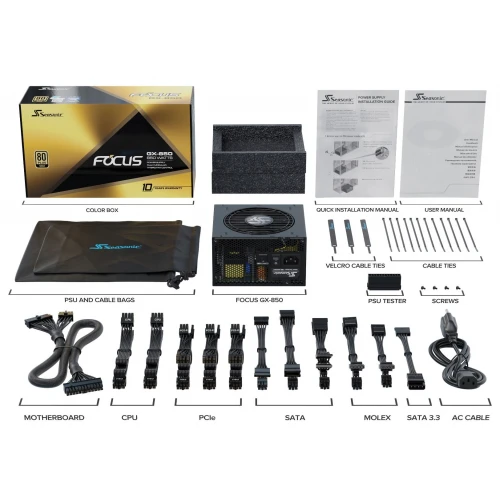 Zasilacz Seasonic FOCUS GX-850 80Plus Gold 850W