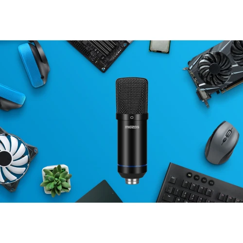 Zestaw MOZOS MKIT-700PRO V2 USB Mikrofon, Statyw, Pop-Filtr, Koszyk