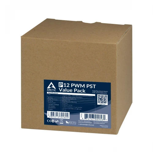 Wentylator Arctic P12 PWM PST 120mm Czarny Value Pack (5szt)
