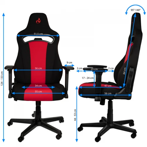 Fotel Dla Gracza Nitro Concepts E250 - Inferno Red