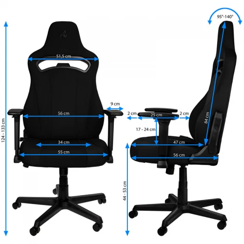 Fotel Dla Gracza Nitro Concepts E250 - Stealth Black