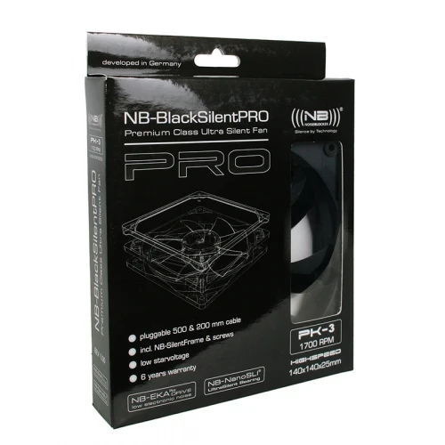 Wentylator NoiseBlocker BlackSilent Pro Fan PK3 - 140mm
