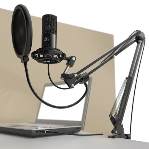 Zestaw Fifine T669 USB Mikrofon, Statyw, Pop-Filtr, Koszyk