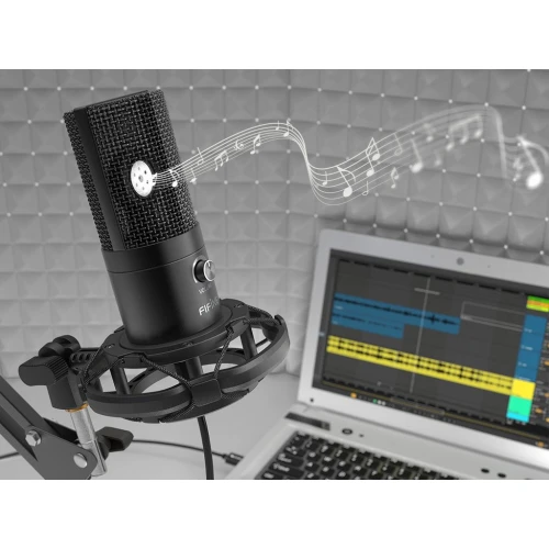 Zestaw Fifine T669 USB Mikrofon, Statyw, Pop-Filtr, Koszyk