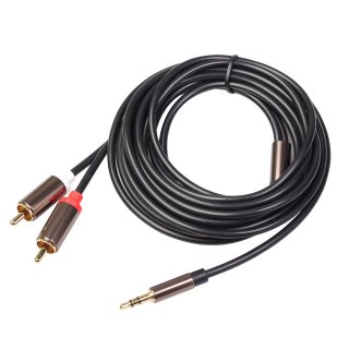 Przewód Audio Jack 3.5mm - 2x RCA Stereo - 3m