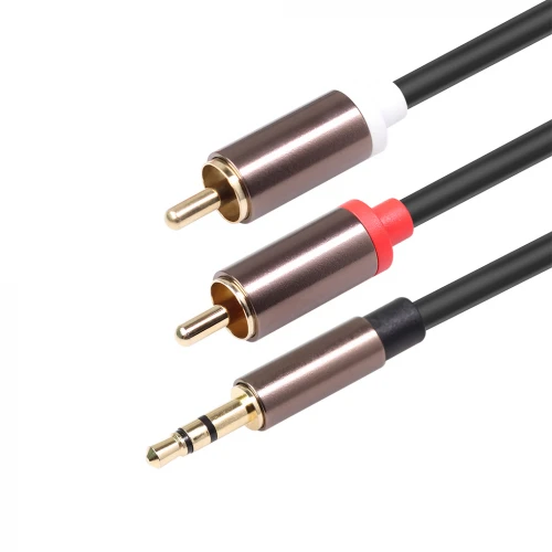 Przewód Audio Jack 3.5mm - 2x RCA Stereo - 3m