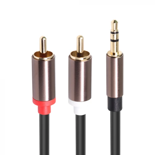 Przewód Audio Jack 3.5mm - 2x RCA Stereo - 3m