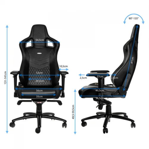 Fotel Dla Gracza Noblechairs EPIC Real Leather Black
