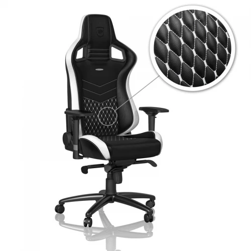 Fotel Dla Gracza Noblechairs EPIC Real Leather Black-White-Red
