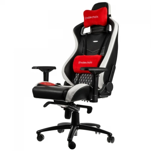 Fotel Dla Gracza Noblechairs EPIC Real Leather Black-White-Red