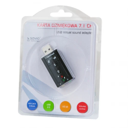 Karta dźwiękowa Savio AK-01 7.1 USB