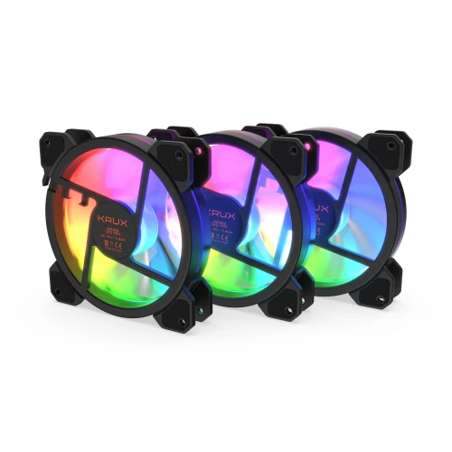 Wentylatory Krux Lunar 120mm ARGB KIT 3-pack