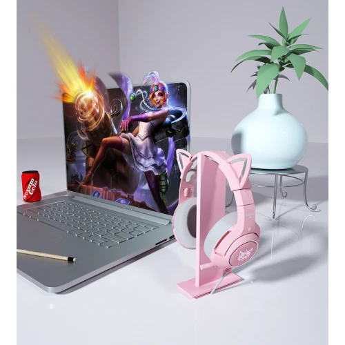 Słuchawki Onikuma K9 RGB USB 7.1 Kocie Uszy Różowe