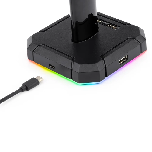 Stojak na słuchawki Redragon HA300 Scepter Pro RGB + HUB USB