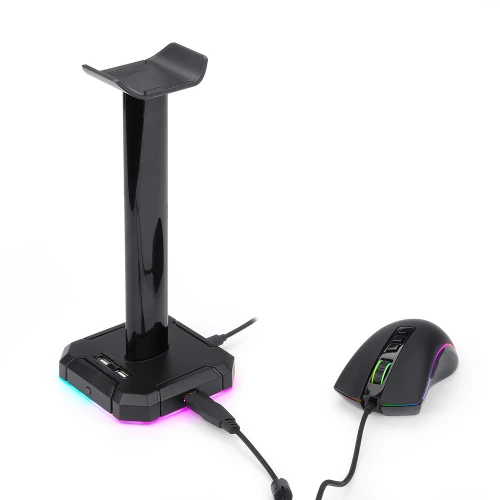 Stojak na słuchawki Redragon HA300 Scepter Pro RGB + HUB USB