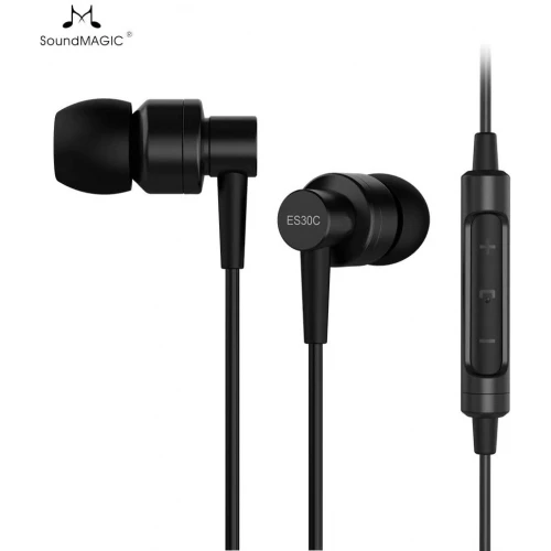 Słuchawki dokanałowe SoundMagic ES30C Black z mikrofonem