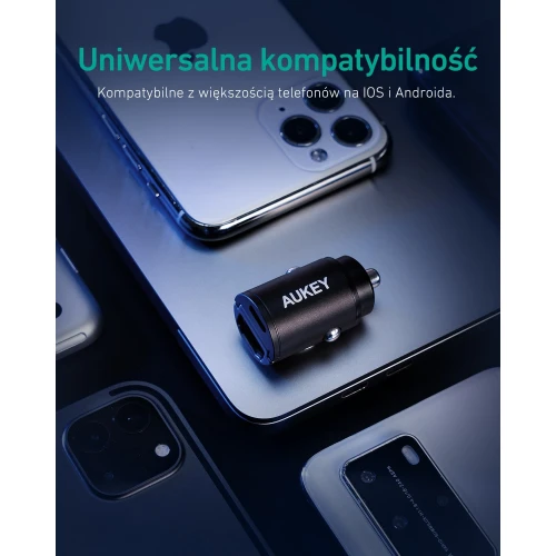 Ładowarka samochodowa Aukey CC-A3 2 x USB 30W