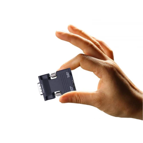 Konwerter HDMI Żeński na VGA D-Sub Męski + 3.5mm Audio